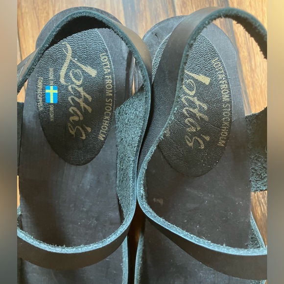 Lotta From Stockholm Black Leather Mules - Picture 4 of 9